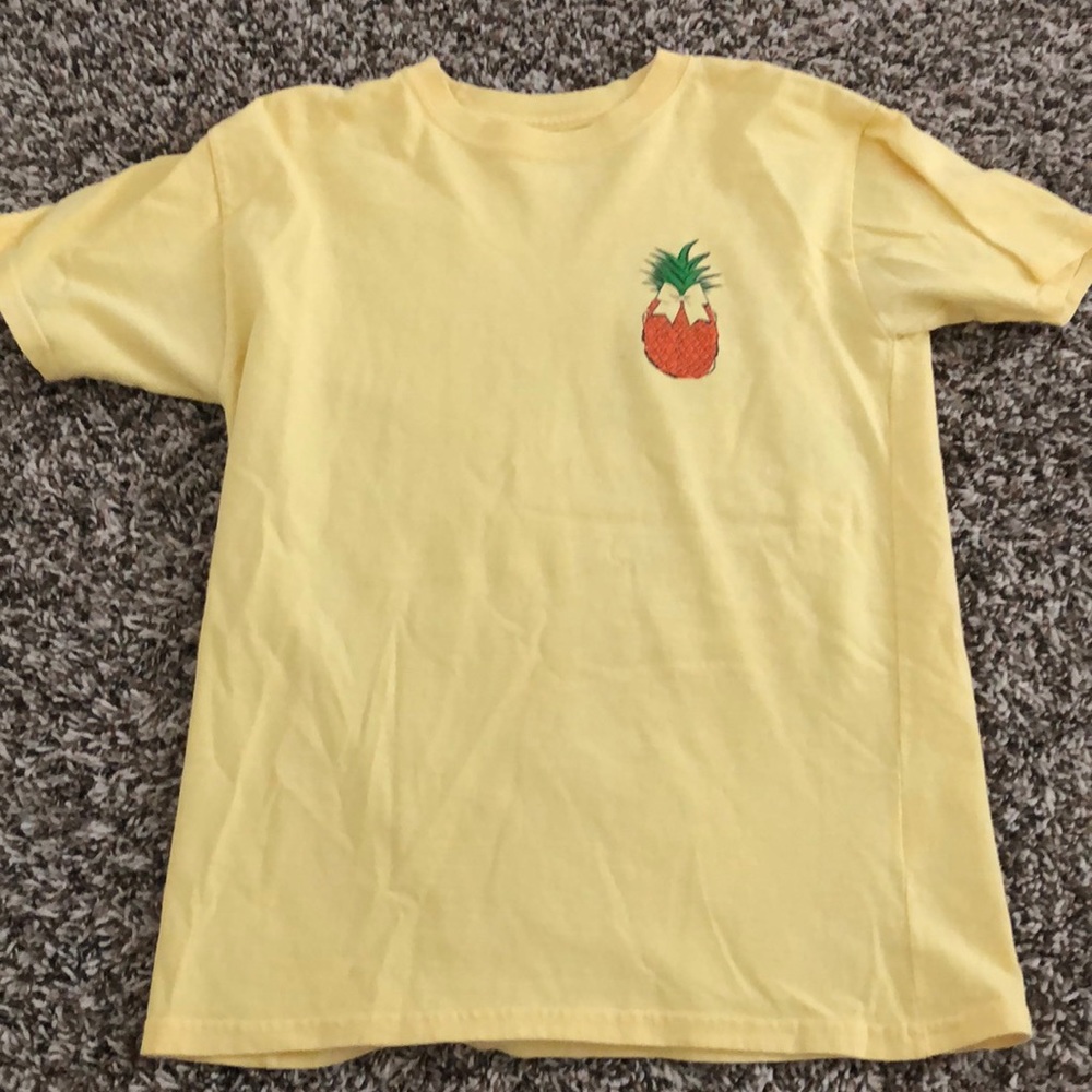 yellow pineapple cheer tee